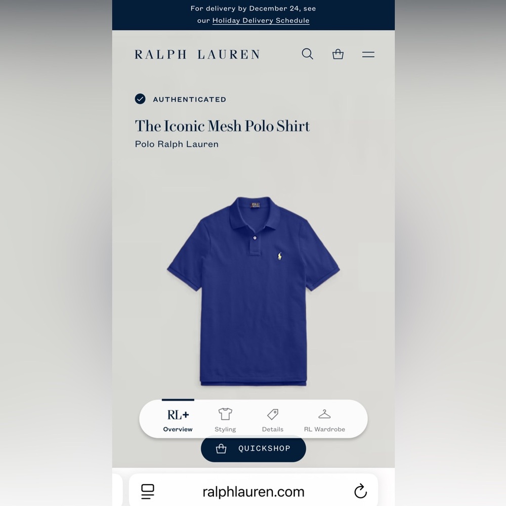 NWT• Polo Ralph Lauren Classic Fit Iconic Mesh Polo Shirt. “Fall Royal”, XL, 2XL - Picture 5 of 16